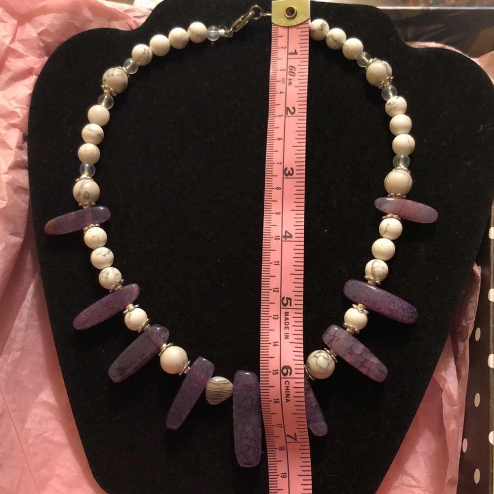 Agate And Amazonite Statement Necklace - image 5